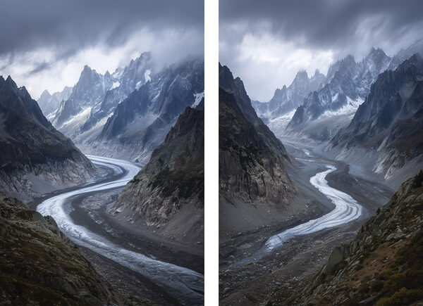 River running through a valley