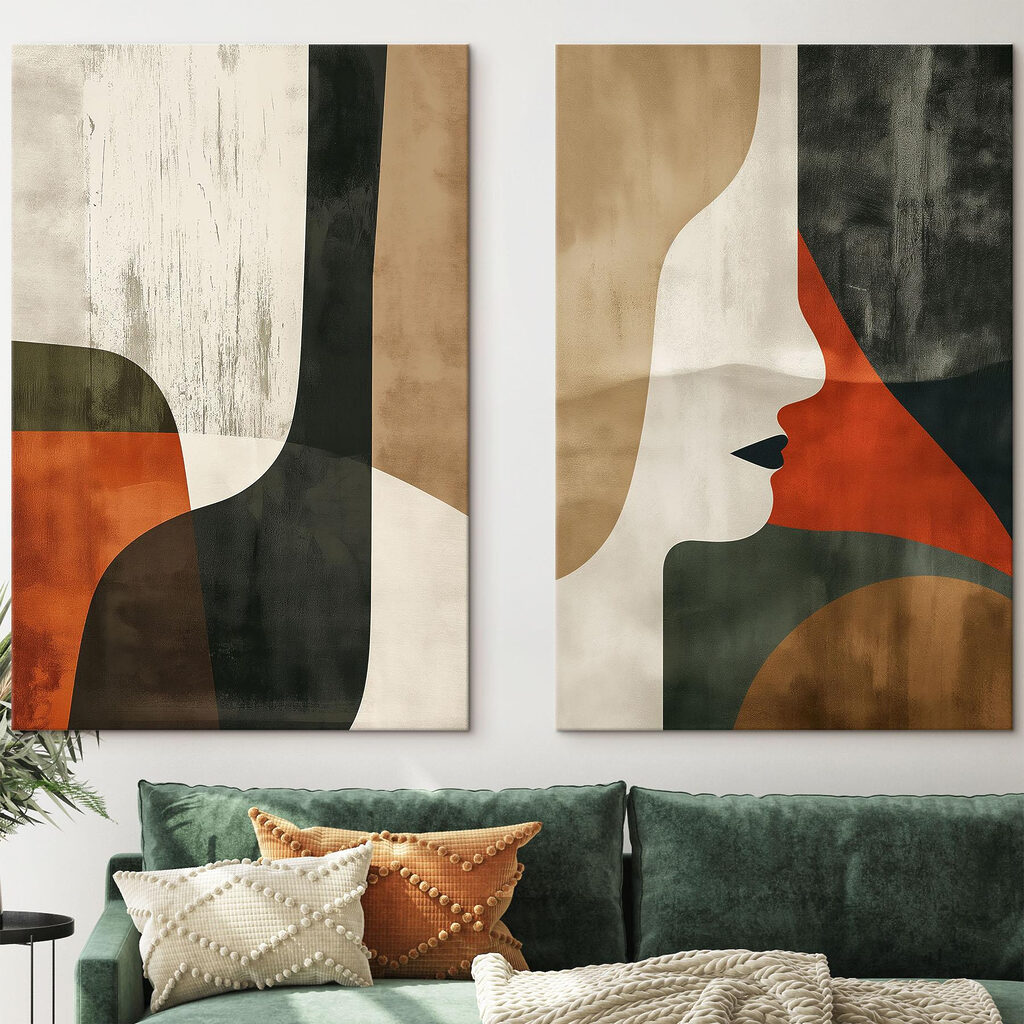 Couple of posters of women's faces Couple of posters of women's faces