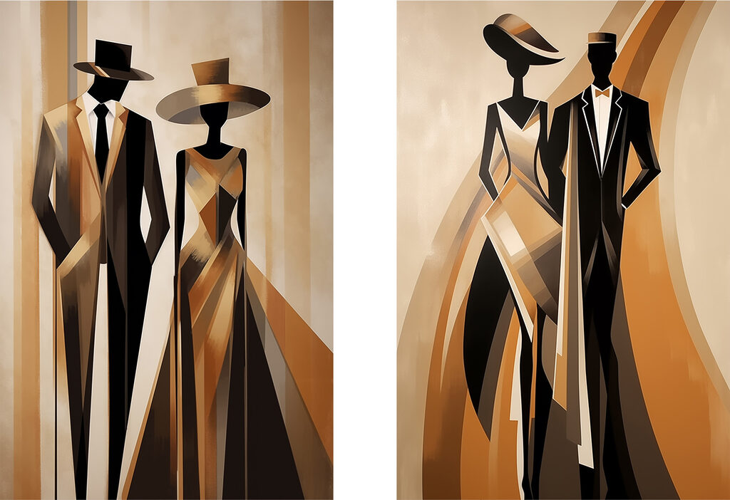 Couple of people in formal attire