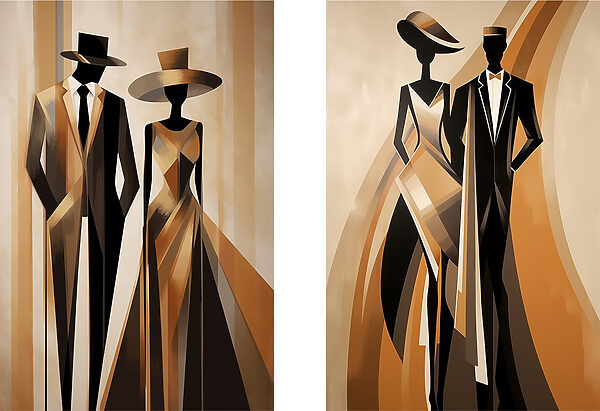 Couple of people in formal attire