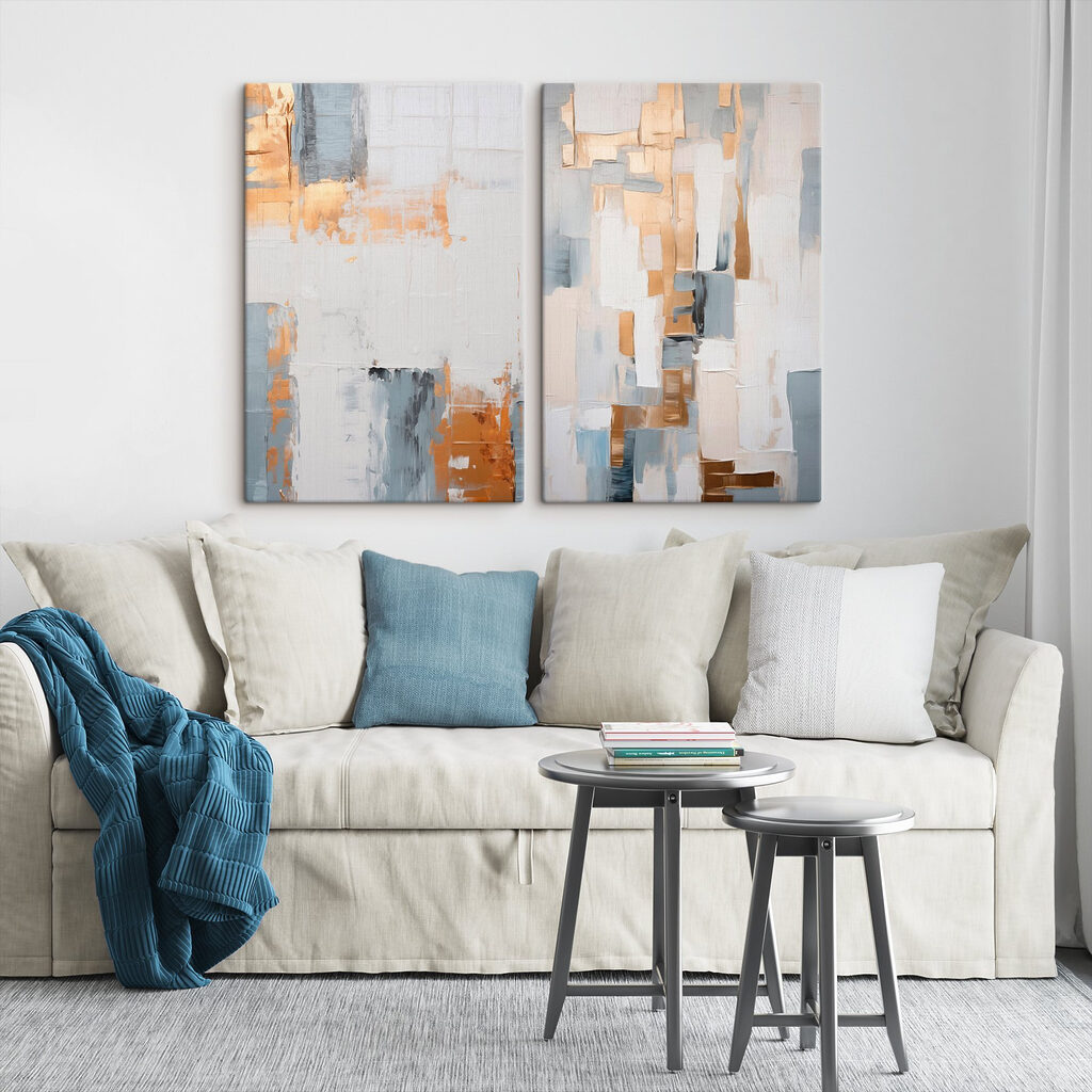 Two paintings of different colors Two paintings of different colors