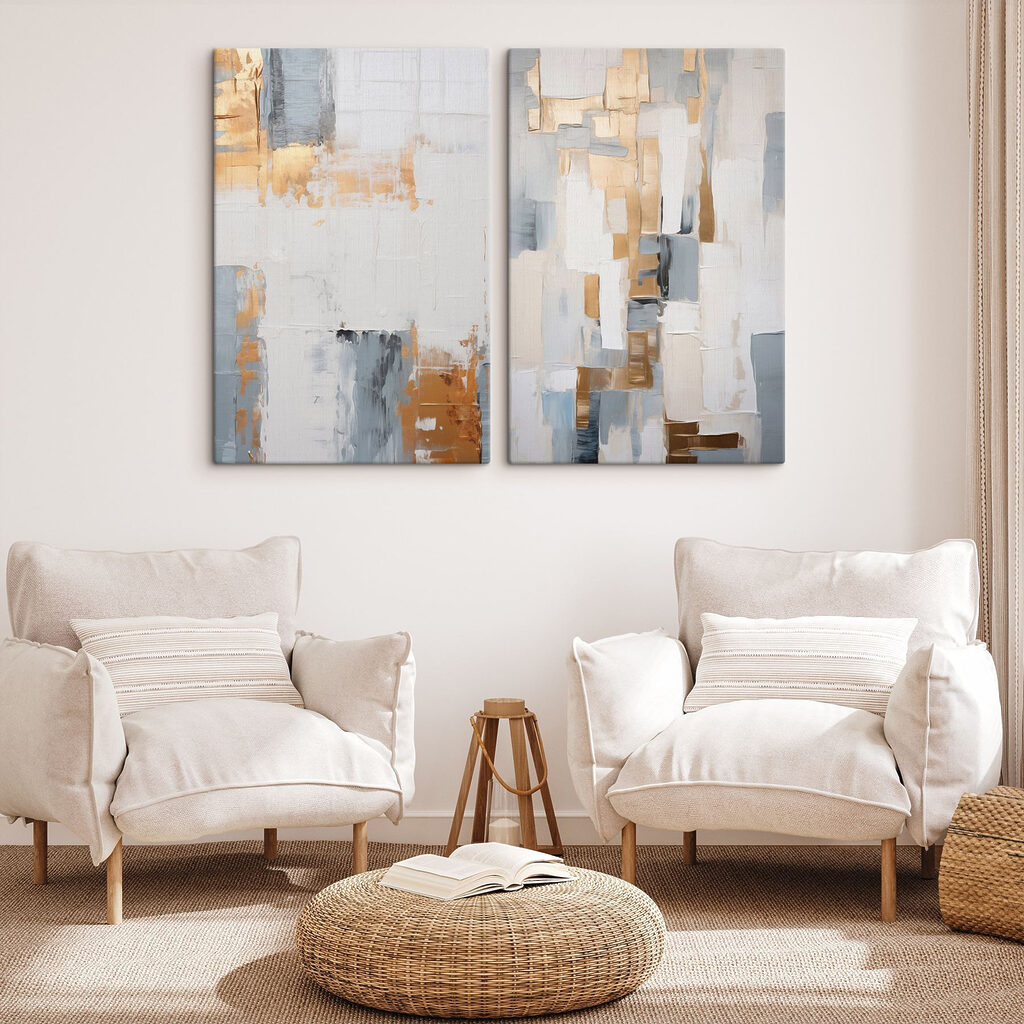 Two paintings of different colors Two paintings of different colors