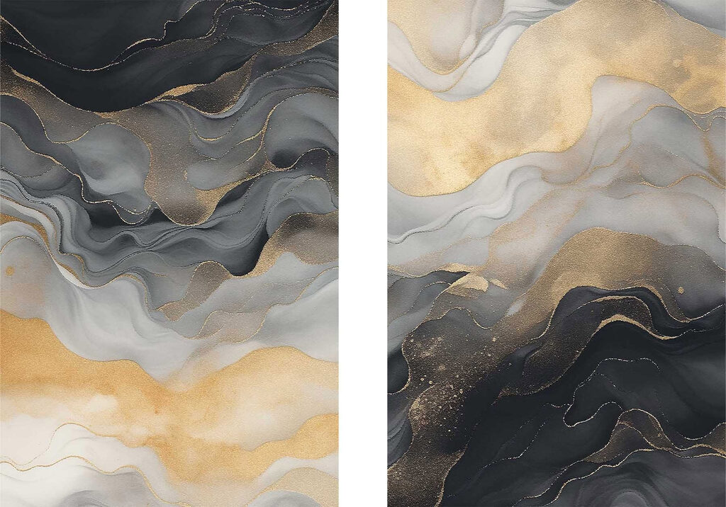 Sculpted hues of flowing elegance Sculpted hues of flowing elegance