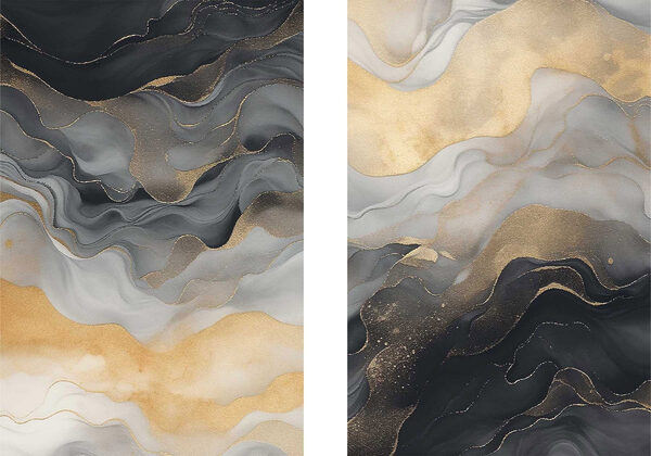 Sculpted hues of flowing elegance Sculpted hues of flowing elegance
