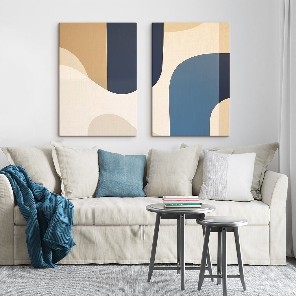 Abstract shapes in calming colors Abstract shapes in calming colors