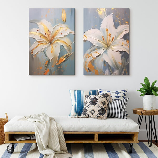 Painting of white flowers
