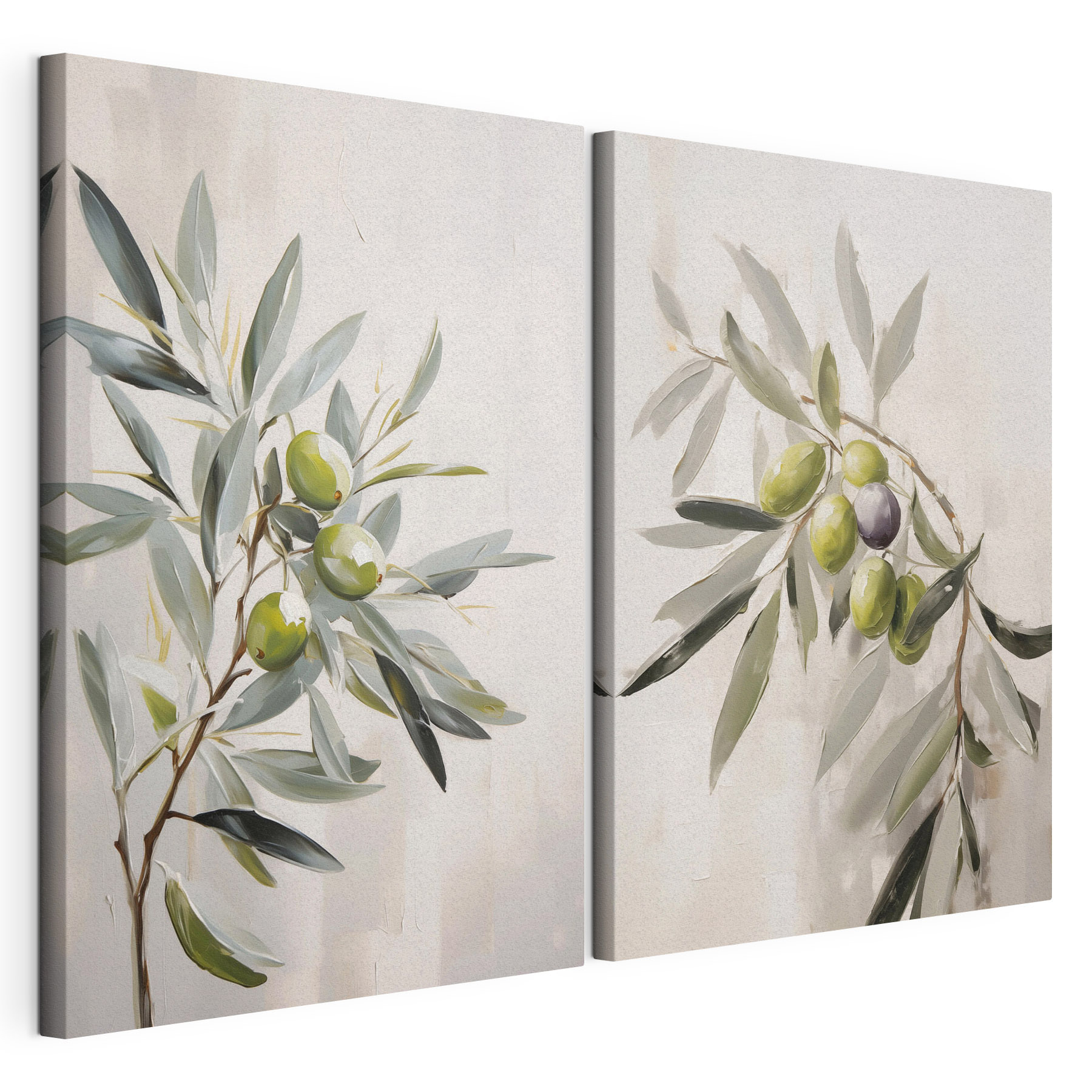 Painting of olives on a branch Painting of olives on a branch