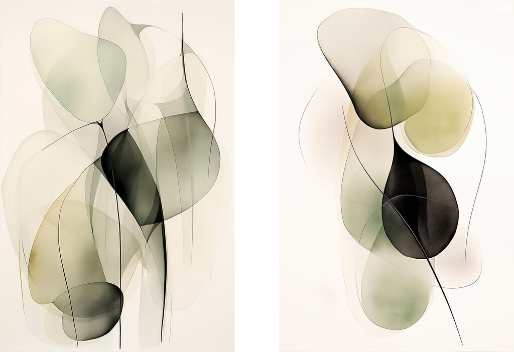 Abstract shapes in gentle colors Abstract shapes in gentle colors