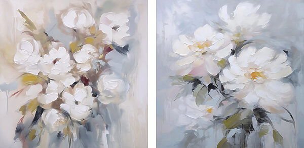 Delicate blooms in soft pastel hues Delicate blooms in soft pastel hues