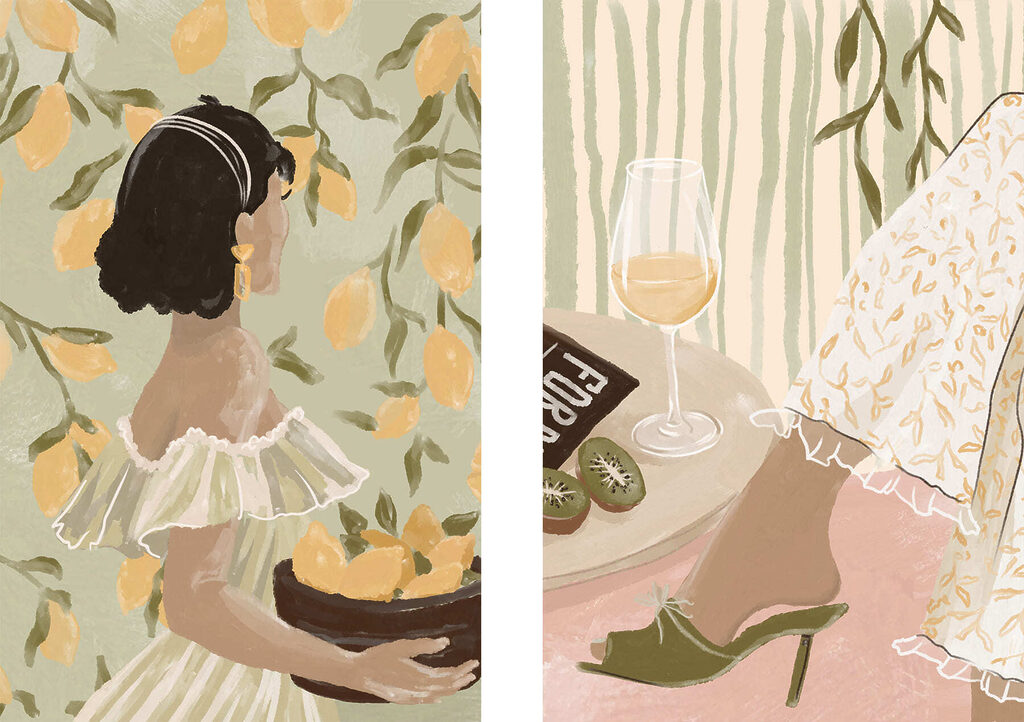 Woman holding a bowl of lemons