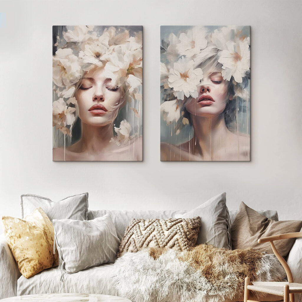 Woman with flowers in her hair Woman with flowers in her hair