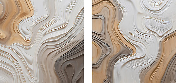 Fluid patterns in warm tones