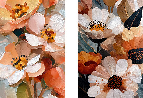 Floral beauty in warm tones