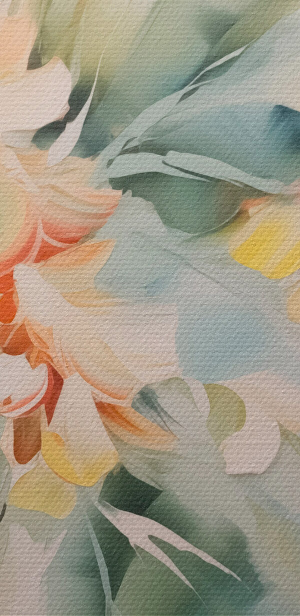 Two paintings of flowers on a white surface Two paintings of flowers on a white surface