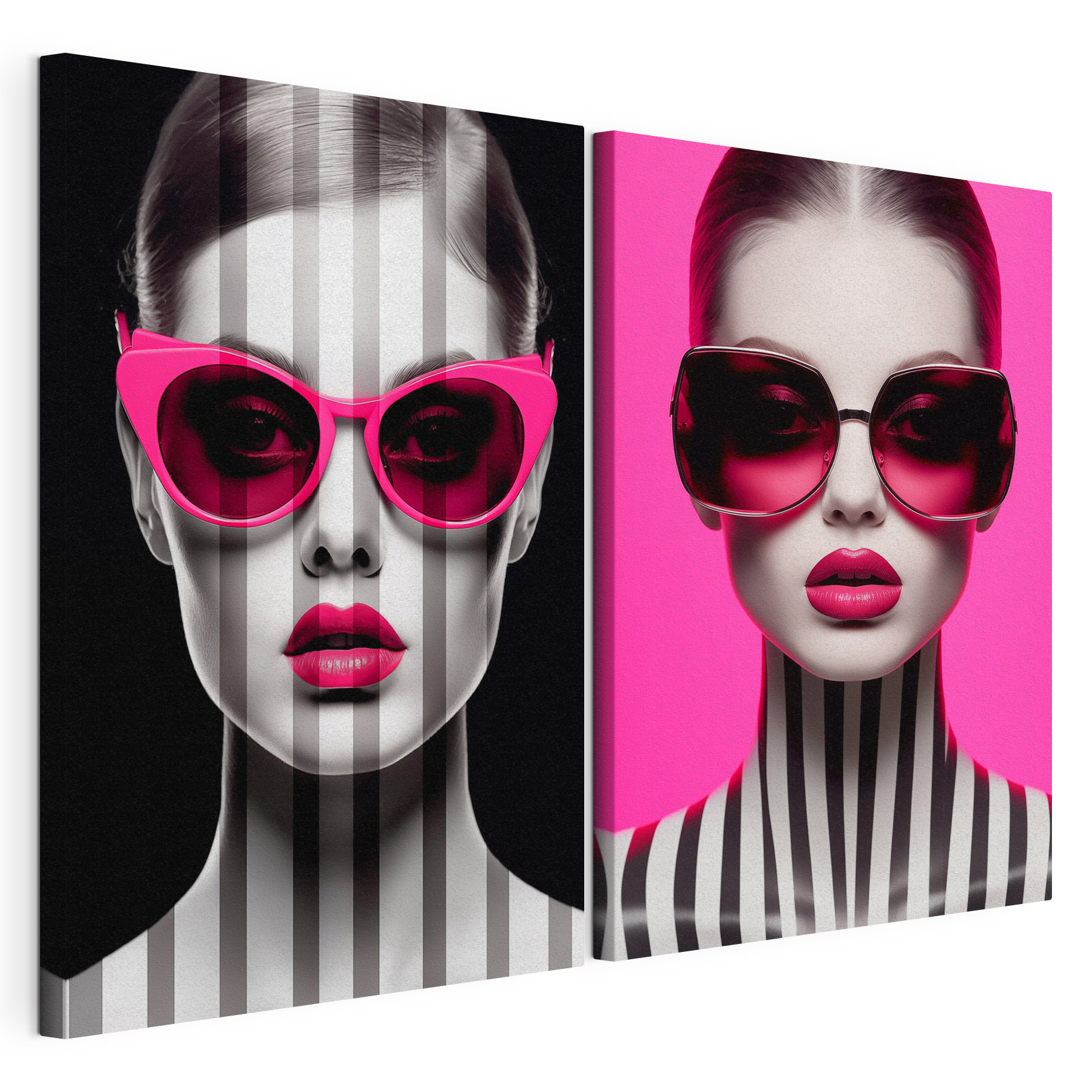 Woman with pink sunglasses Woman with pink sunglasses