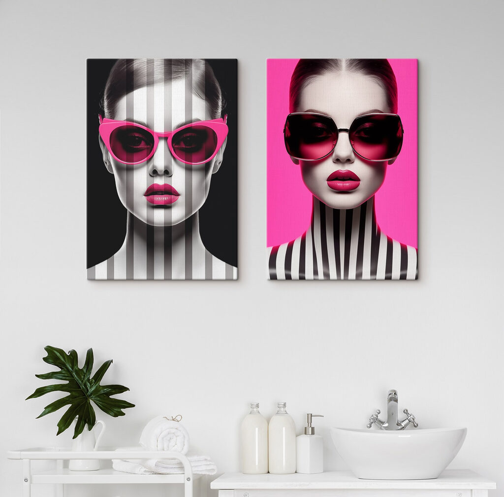 Woman with pink sunglasses Woman with pink sunglasses