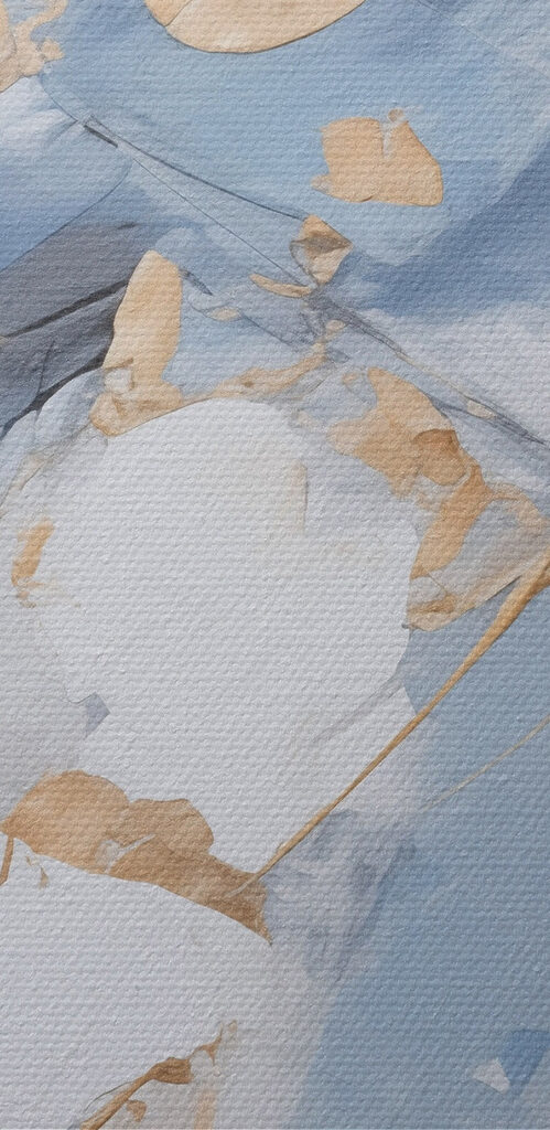 Two paintings of blue and white Two paintings of blue and white
