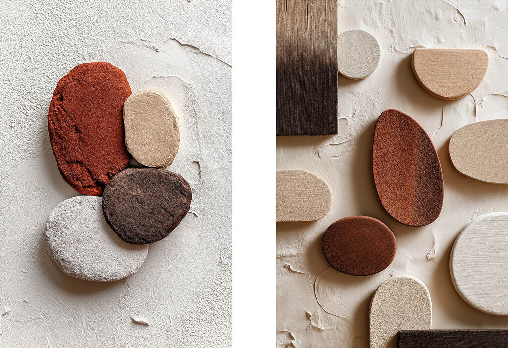 Organic shapes in earthy tones Organic shapes in earthy tones