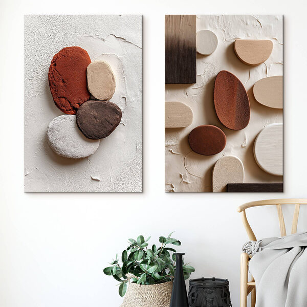 Organic shapes in earthy tones Organic shapes in earthy tones