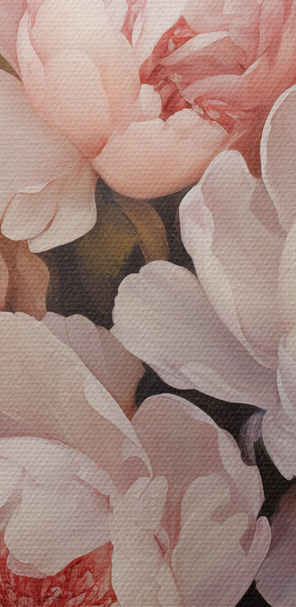 Painting of flowers on a black background
