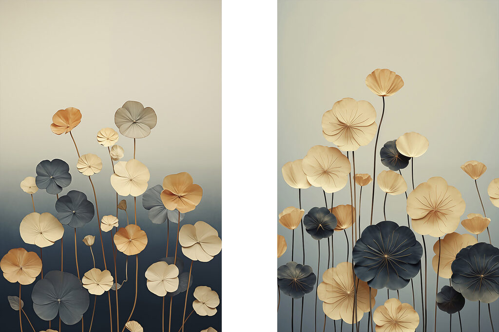 Delicate blooms in soft colors Delicate blooms in soft colors