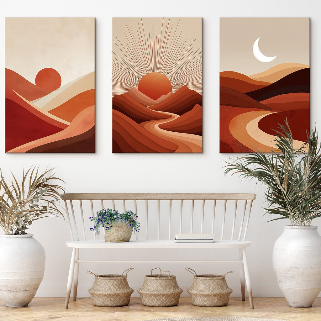 Group of mountains with sun and clouds Group of mountains with sun and clouds
