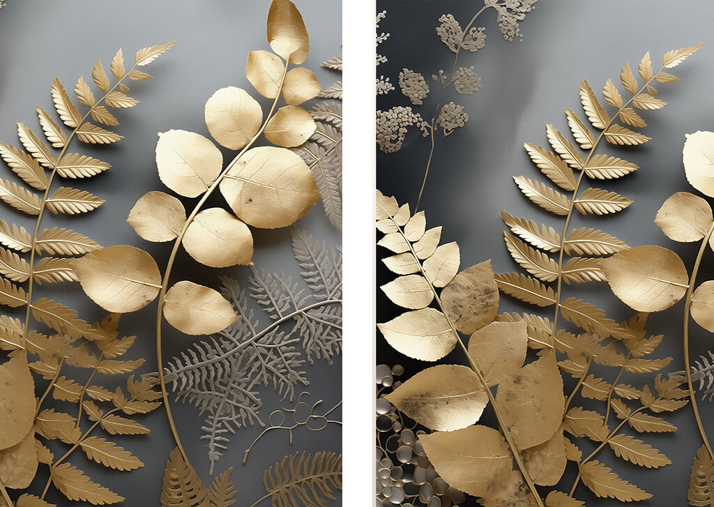 Delicate leaves in harmonious arrangement Delicate leaves in harmonious arrangement