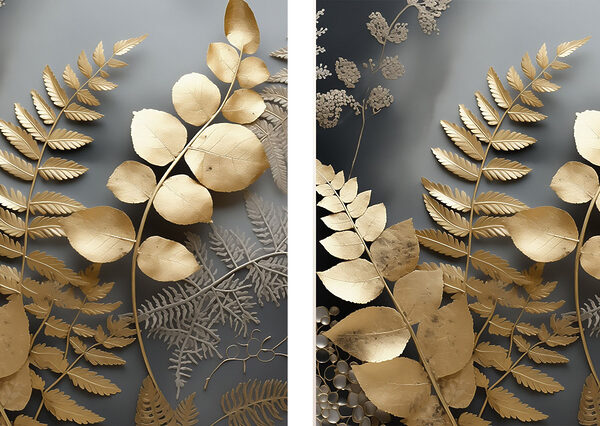 Delicate leaves in harmonious arrangement Delicate leaves in harmonious arrangement