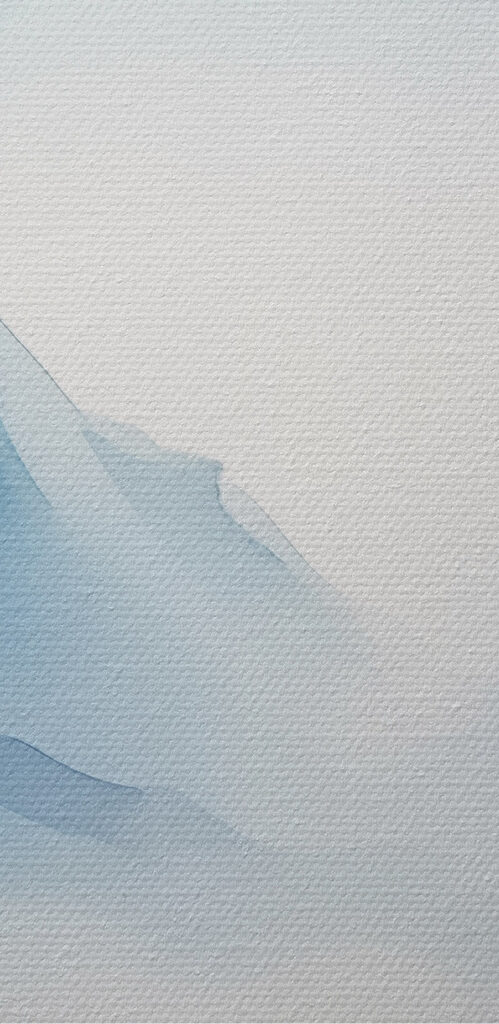 Painting of mountains and fog Painting of mountains and fog