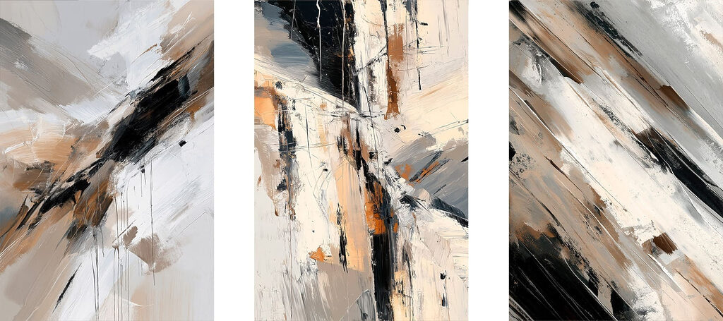 Abstract expressions in earthy tones