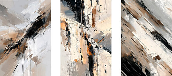 Abstract expressions in earthy tones