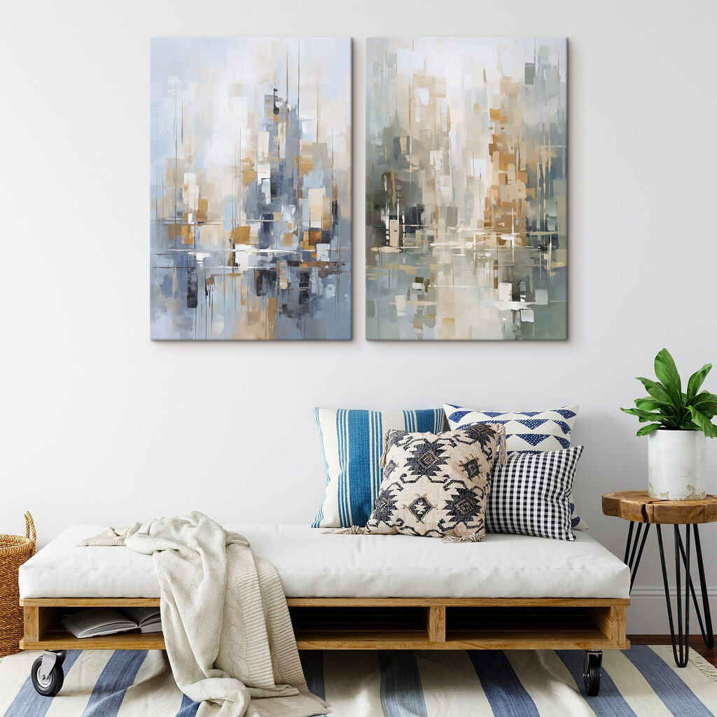 Painting of a city Painting of a city