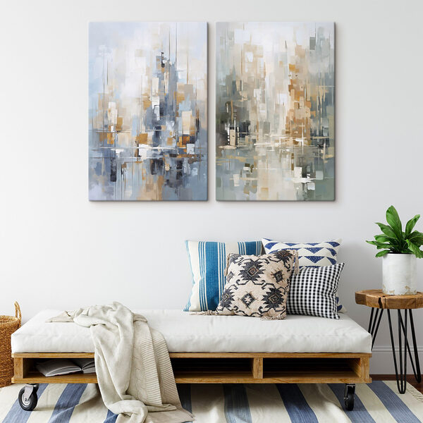 Painting of a city Painting of a city
