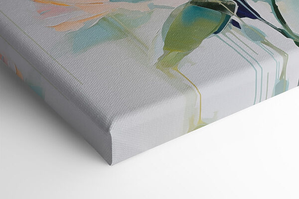 Painting of flowers on a white surface Painting of flowers on a white surface