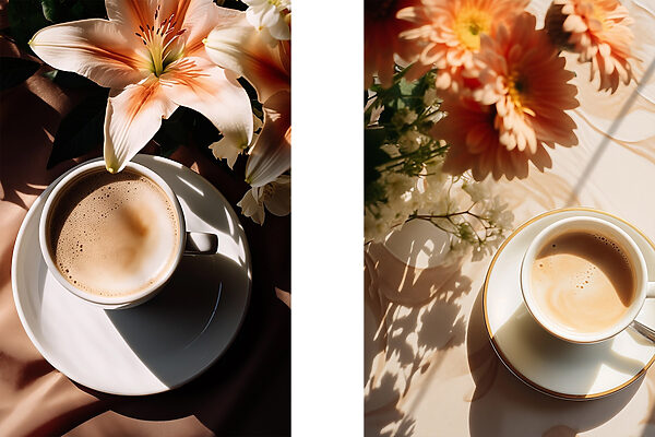 Cup of coffee with flowers Cup of coffee with flowers