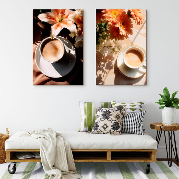 Cup of coffee with flowers Cup of coffee with flowers