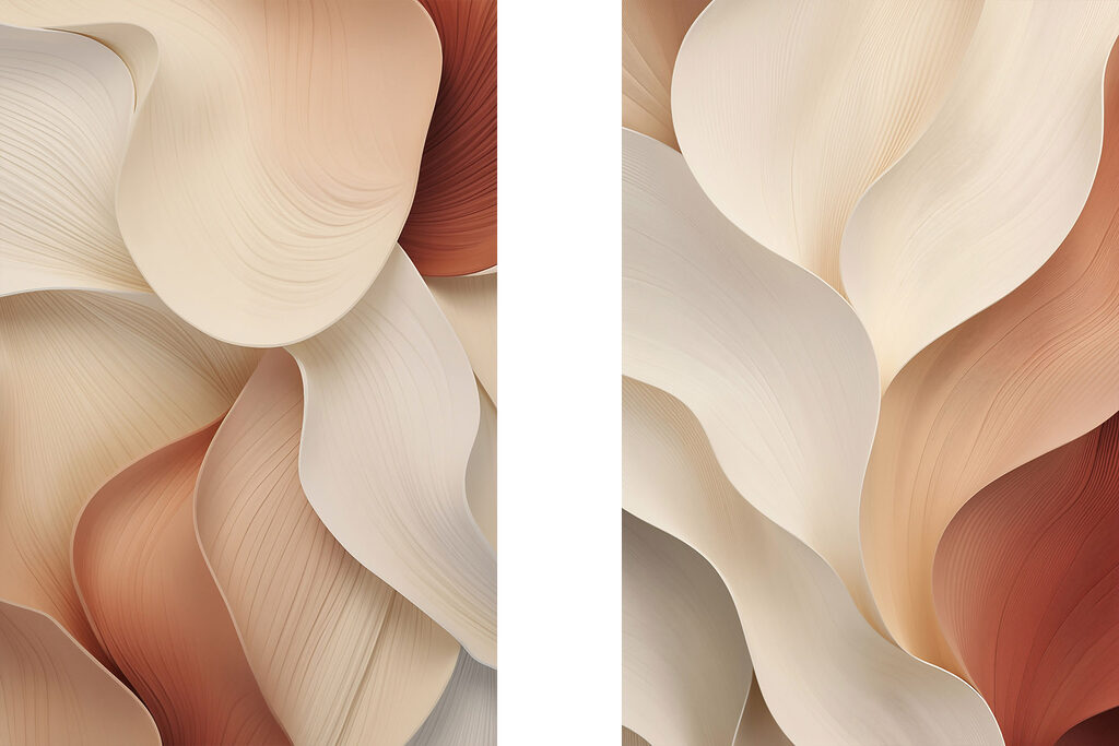 Flowing shapes in soft color palette Flowing shapes in soft color palette
