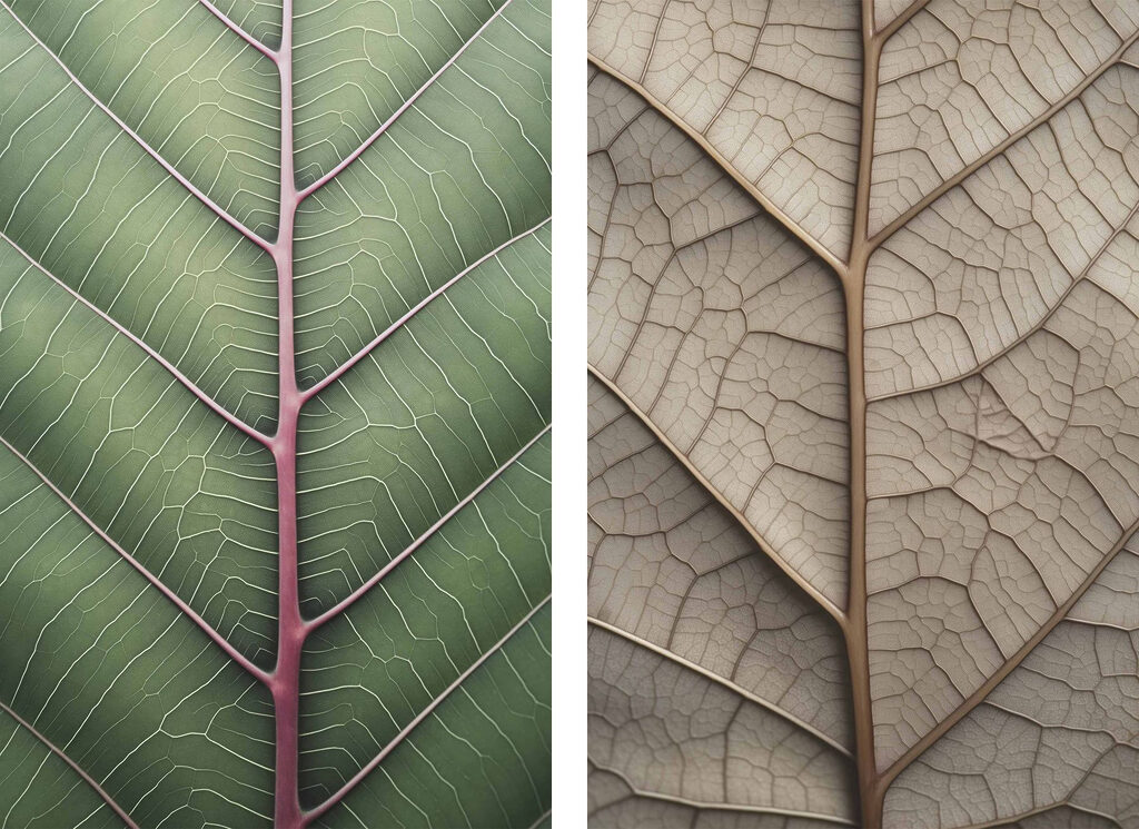 Vibrant leaves in contrasting colors Vibrant leaves in contrasting colors
