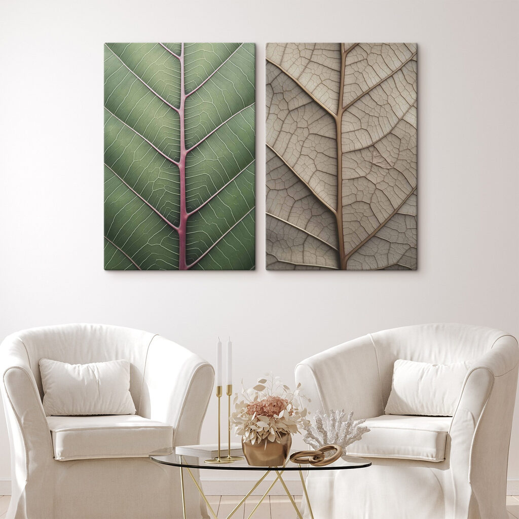 Vibrant leaves in contrasting colors Vibrant leaves in contrasting colors
