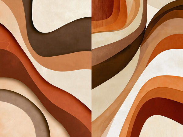 Flowing curves in warm earth tones Flowing curves in warm earth tones