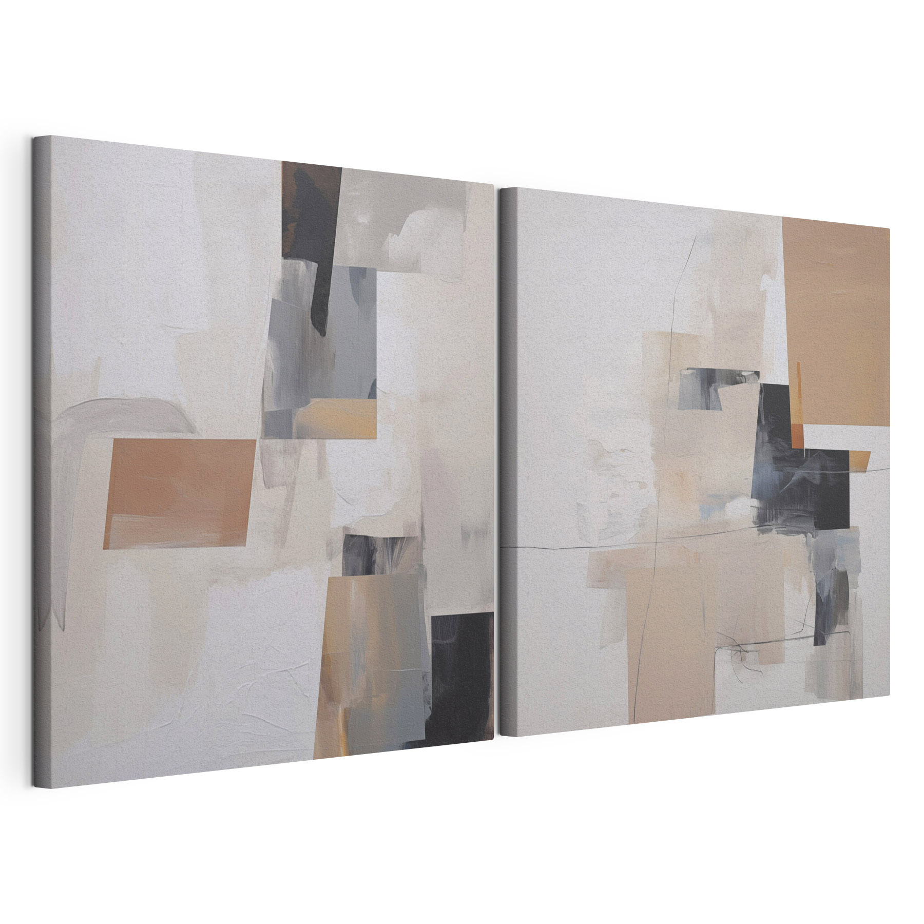 Painting of different shades of gray and black Painting of different shades of gray and black