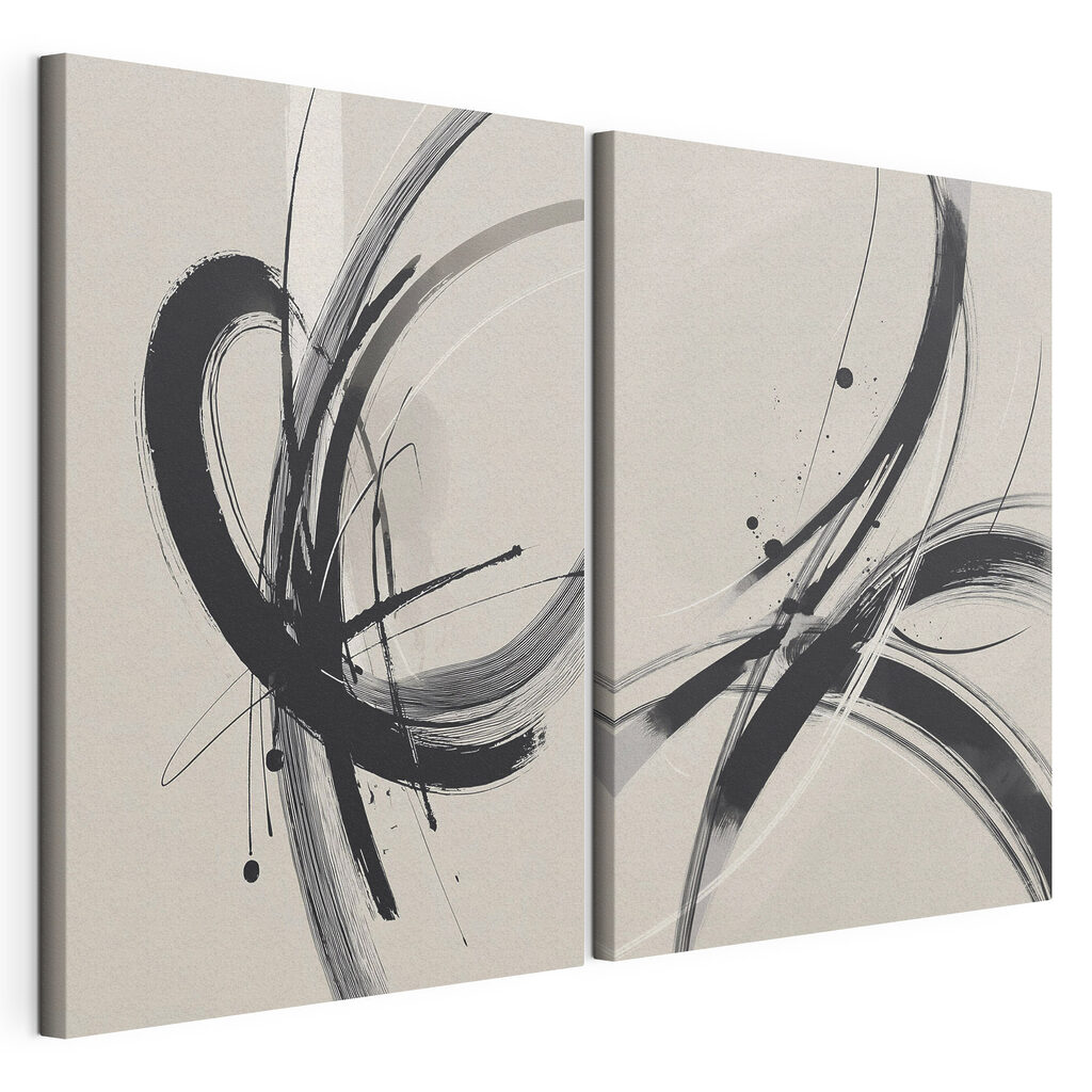Black and white image of a swirly design