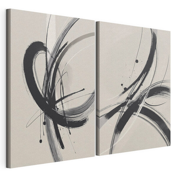 Black and white image of a swirly design