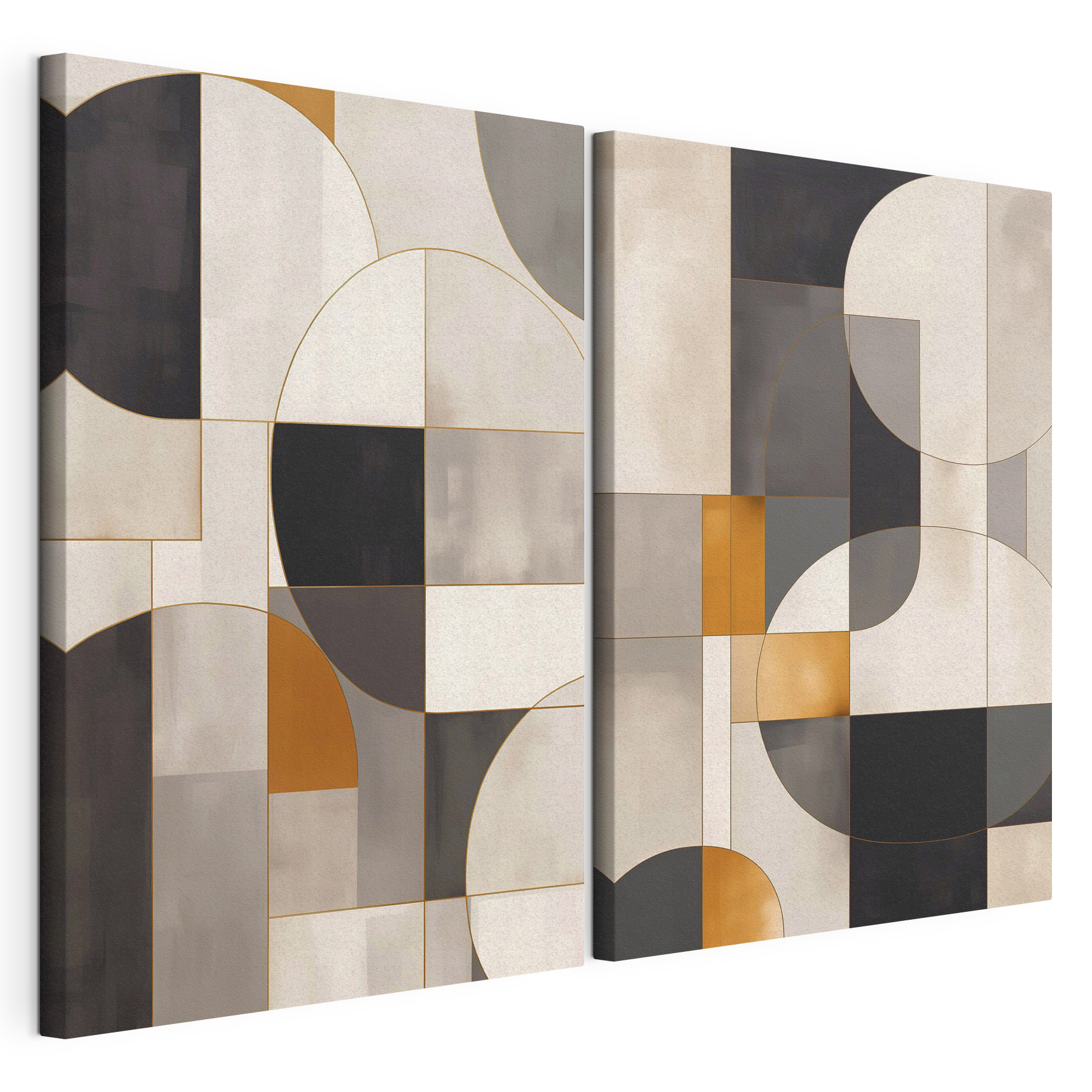 Abstract geometric design in soft tones