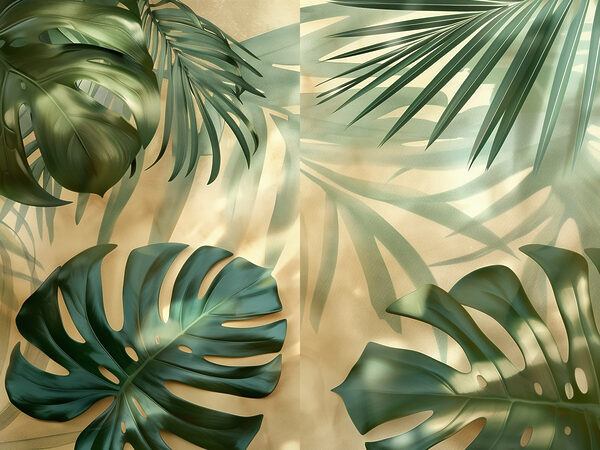 Collage of different types of leaves Collage of different types of leaves