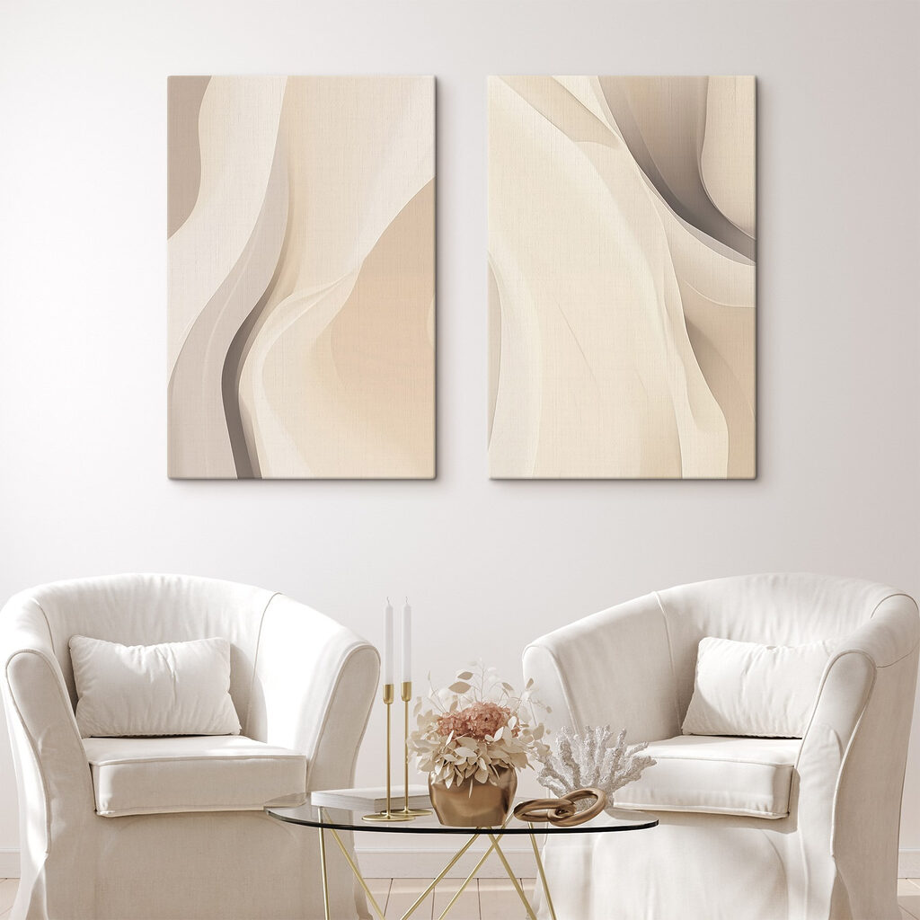 Gentle curves in soft hues Gentle curves in soft hues