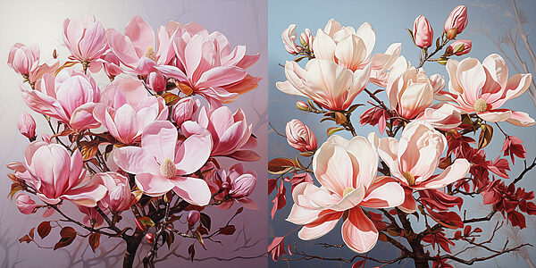 Elegant blossoms in soft hues Elegant blossoms in soft hues