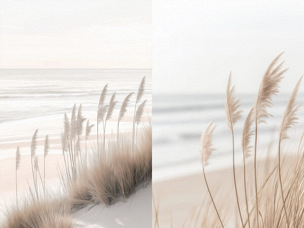Gentle waves caress sandy shores