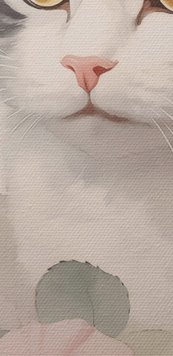 Cat in a garden of flowers