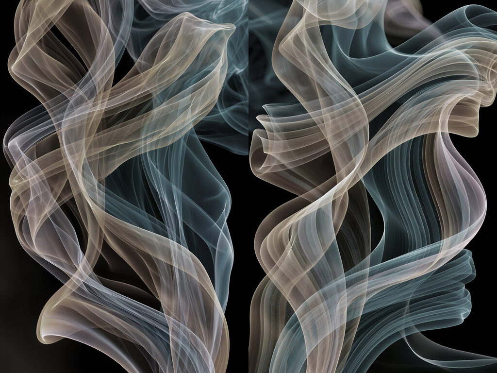 Graceful swirls of floating colors